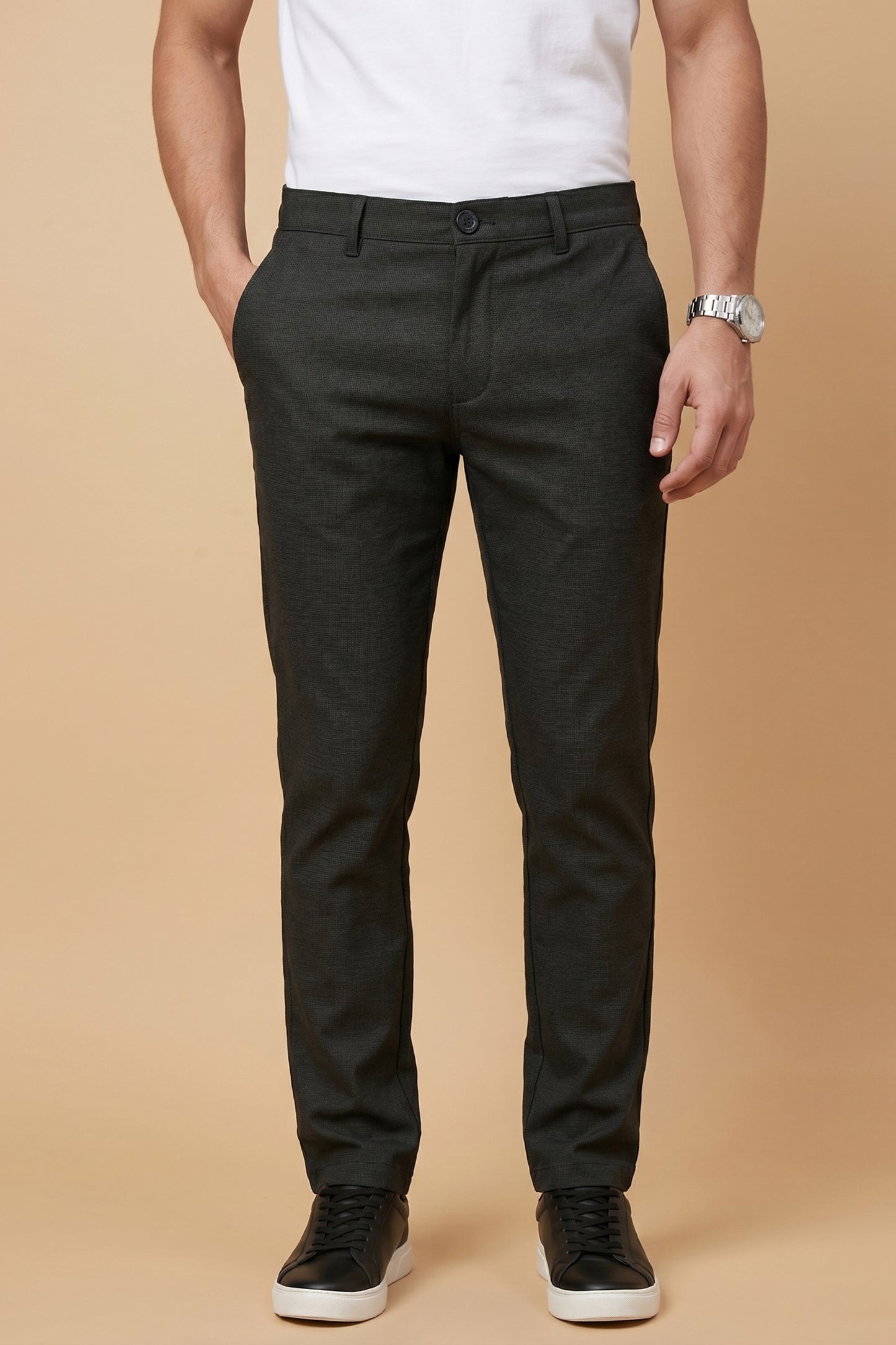 Men's Dark Grey cotton Pant