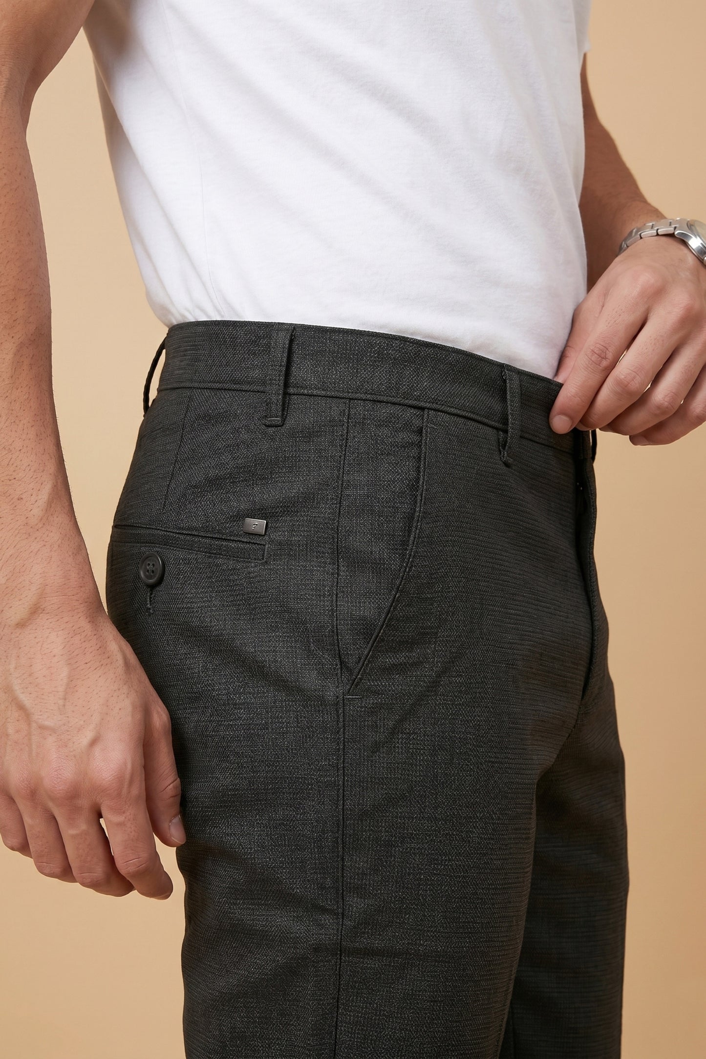 Men's Dark Grey cotton Pant
