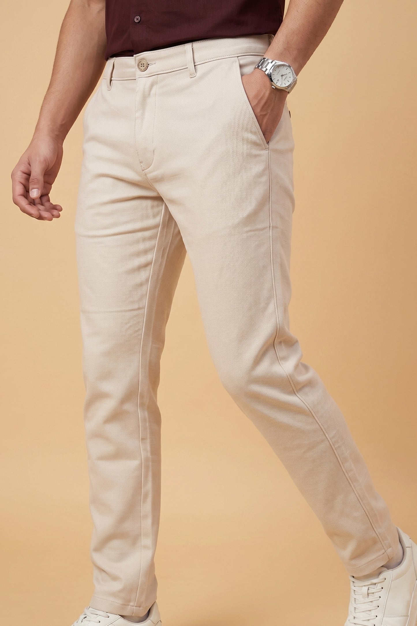 Men's Premium Beige Cotton Pant
