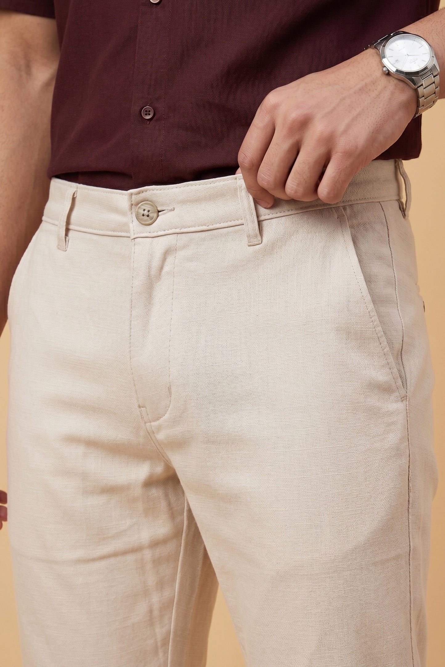 Men's Premium Beige Cotton Pant