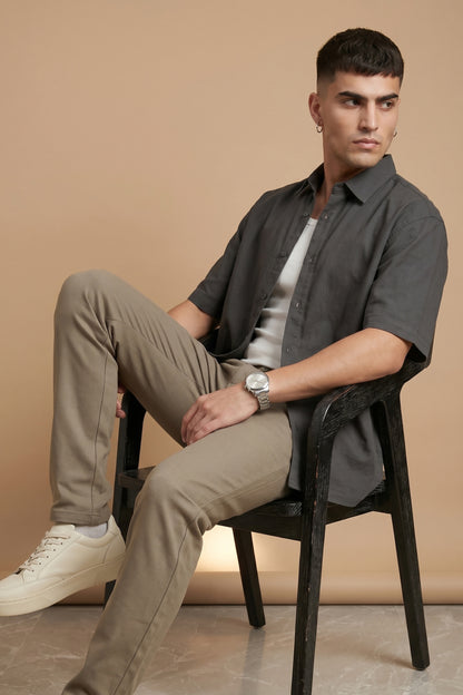 Men's Brown cotton Pant