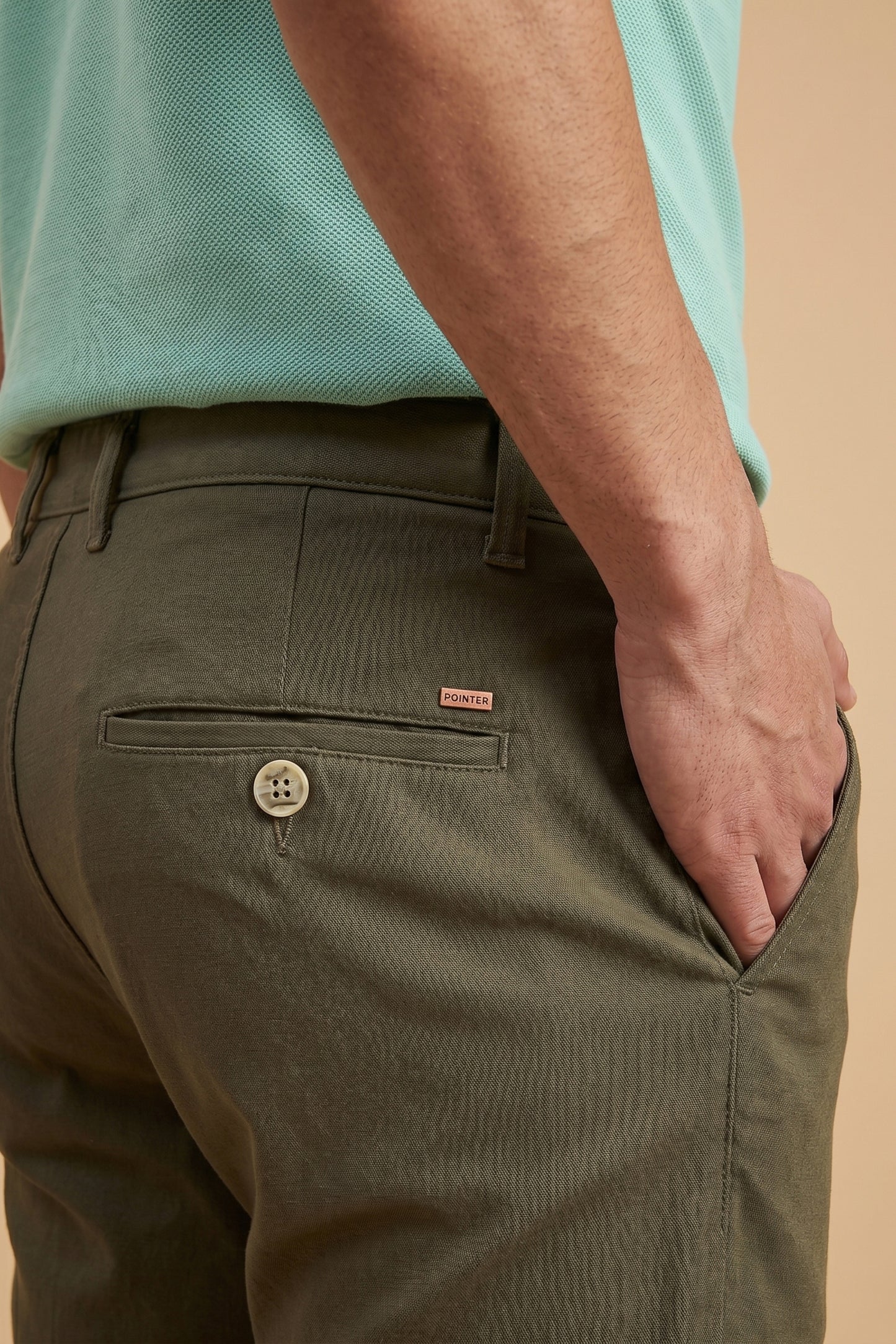 Men's Olive Green Cotton Pant