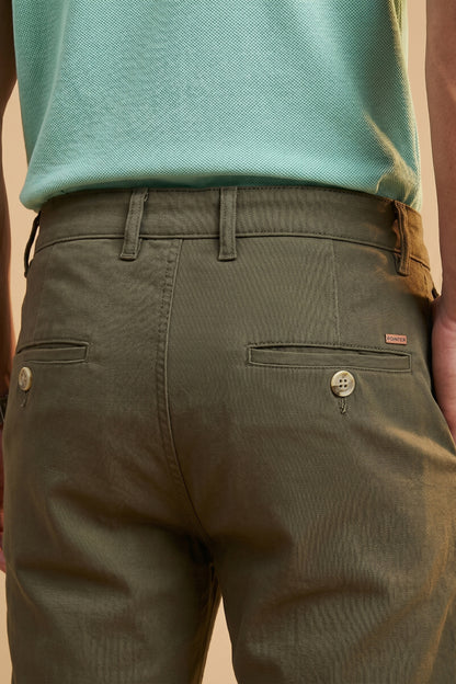 Men's Olive Green Cotton Pant