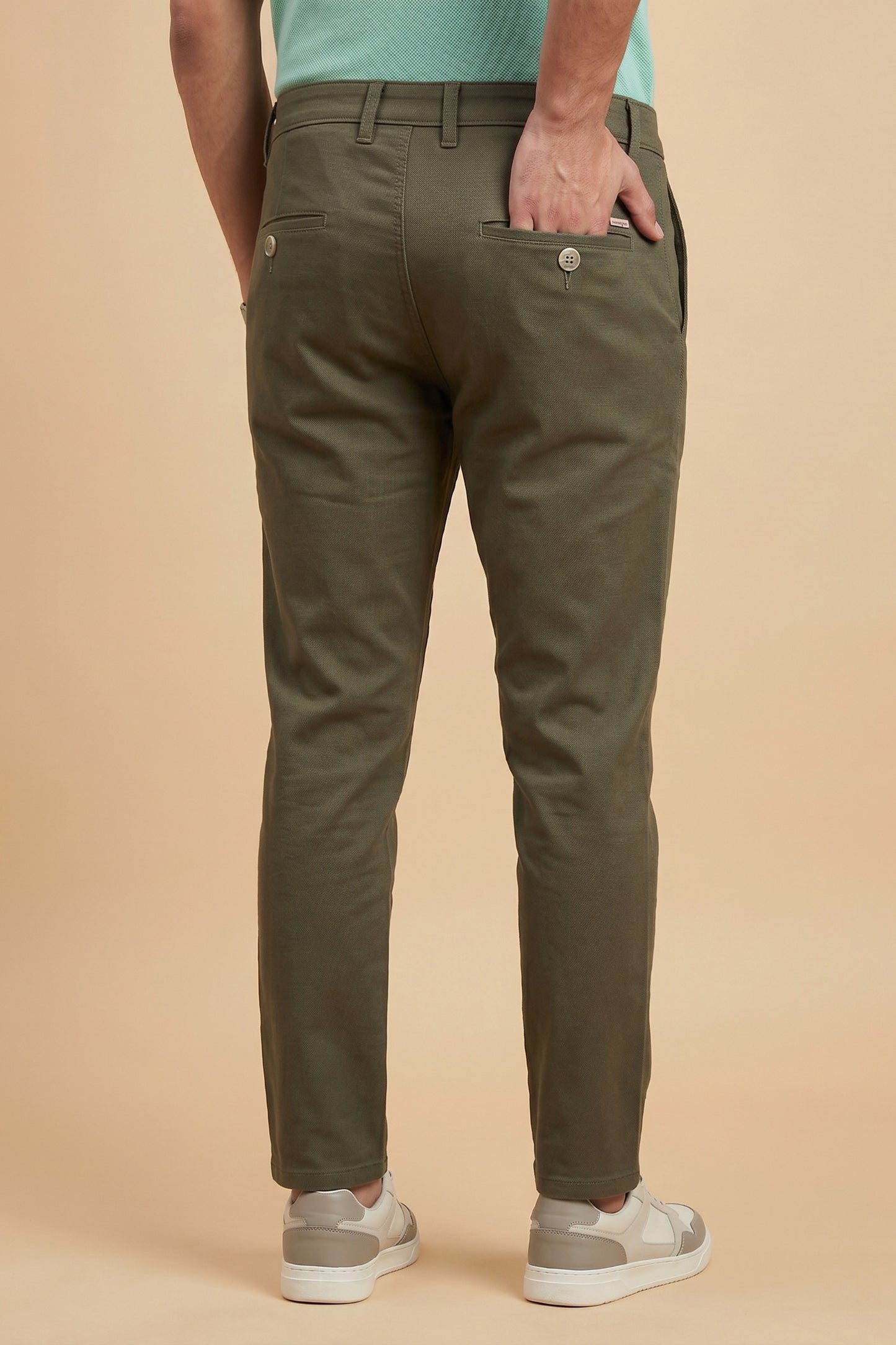 Men's Olive Green Cotton Pant