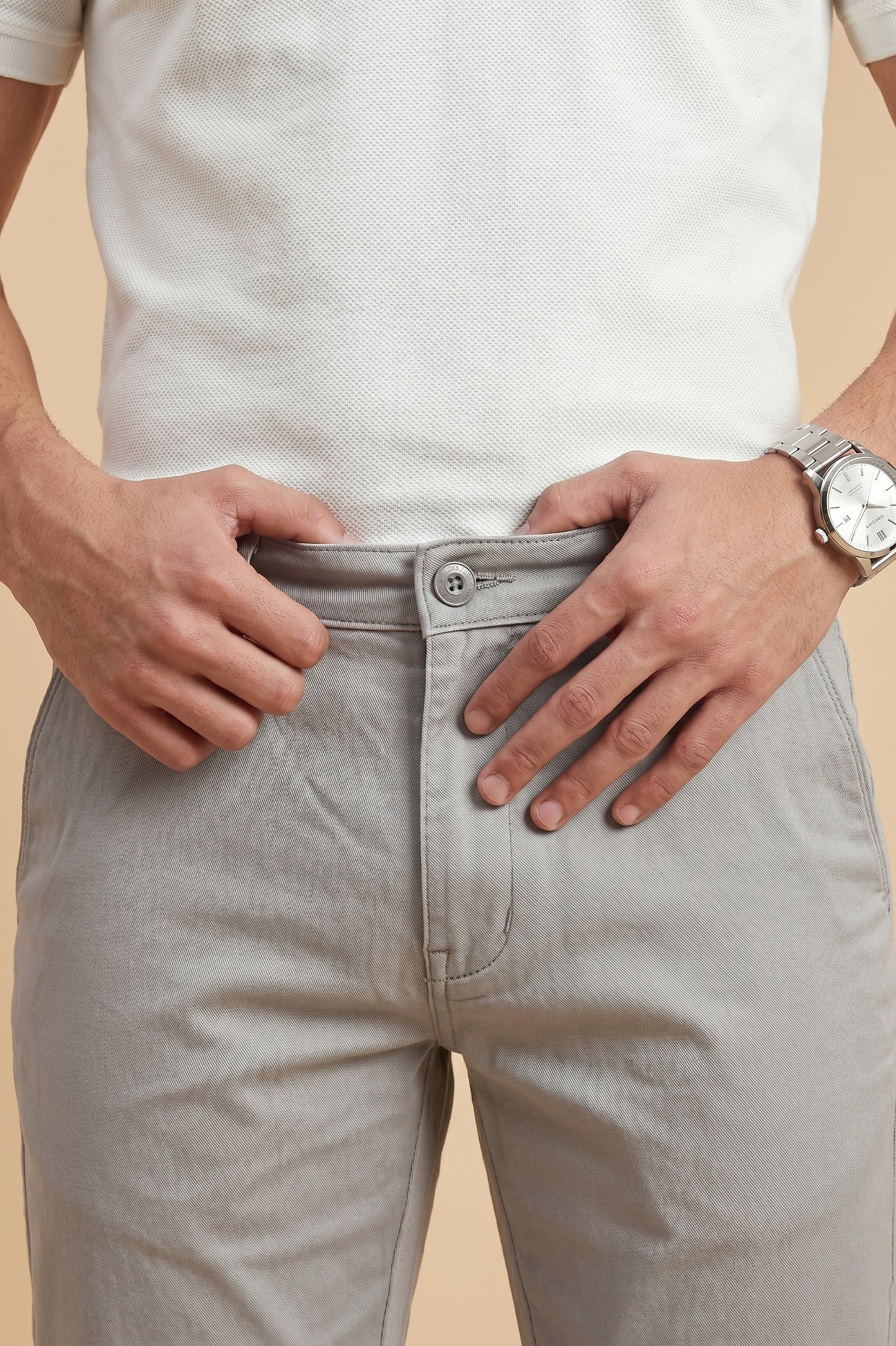 Men's Grey cotton Pant