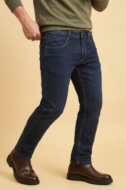 Men Dark Blue Slim Fit Stretchable Jeans