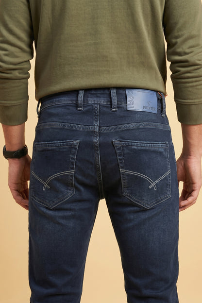 Men Dark Blue Slim Fit Stretchable Jeans