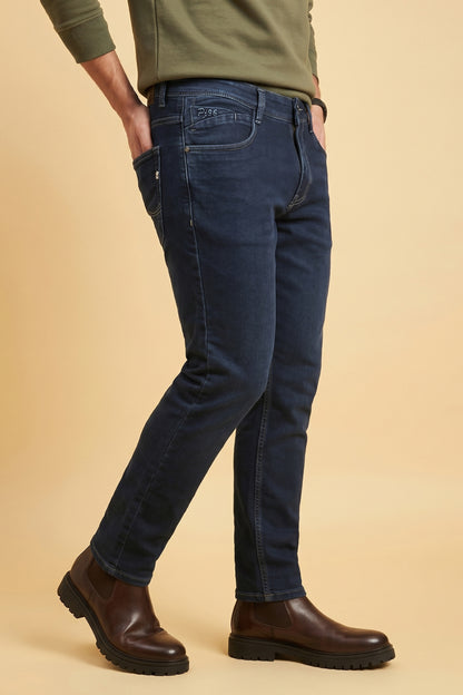 Men Dark Blue Slim Fit Stretchable Jeans