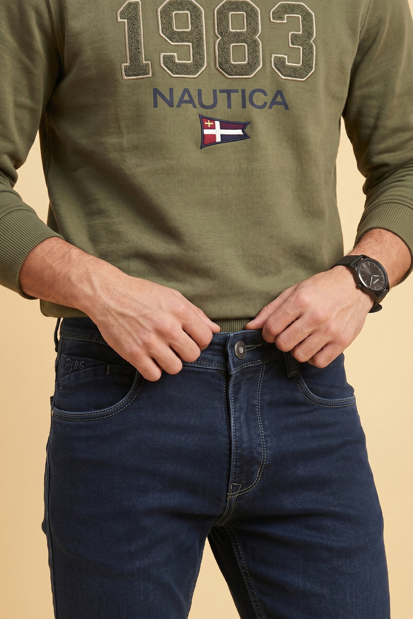 Men Dark Blue Slim Fit Stretchable Jeans