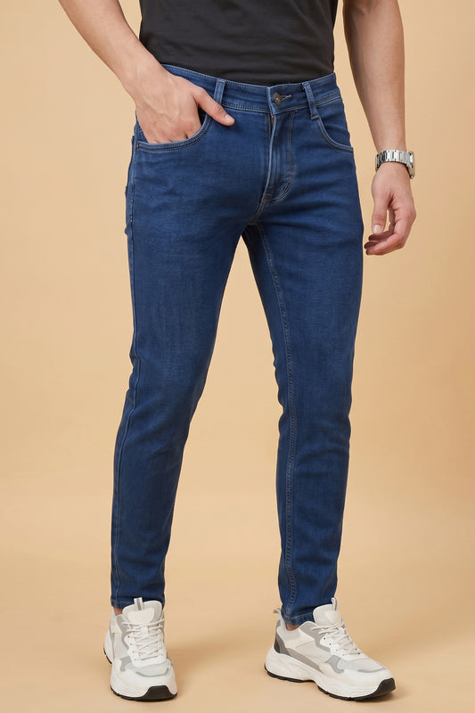 Men Blue Slim Fit Stretchable Jeans – product view 9