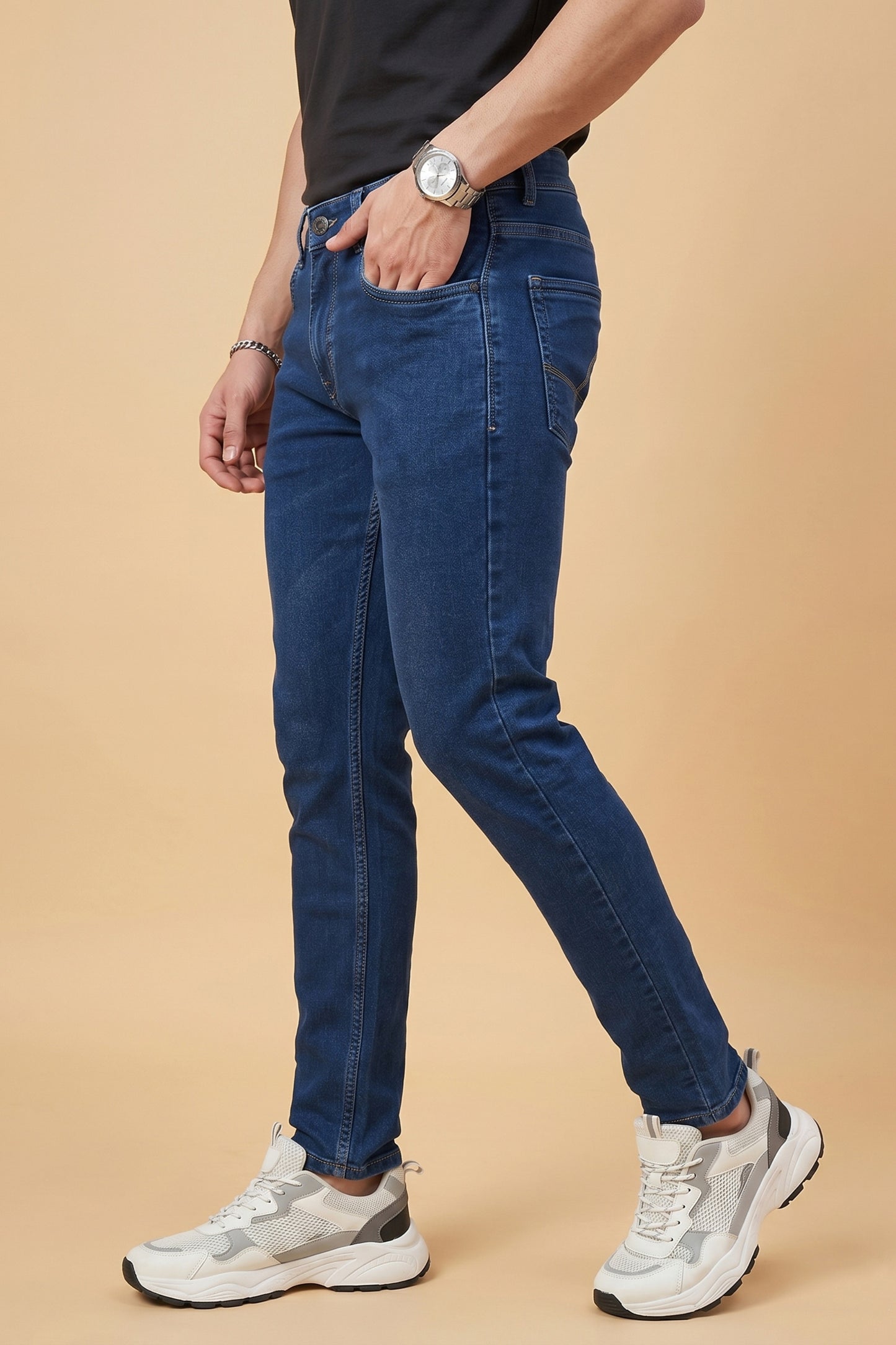 Men Blue Slim Fit Stretchable Jeans