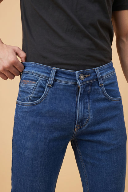 Men Blue Slim Fit Stretchable Jeans