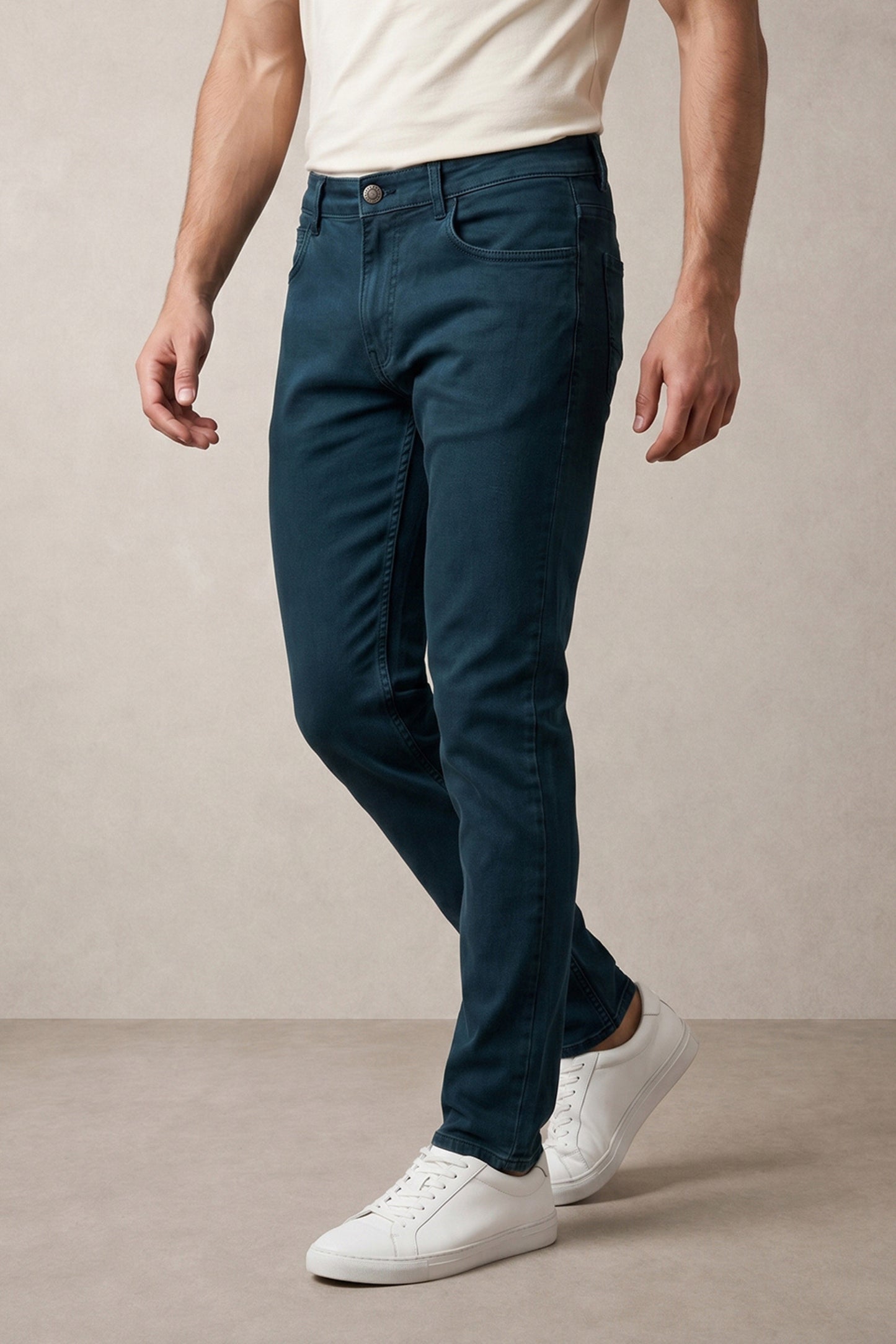 Men green olive slim Fit Stretchable Cotton Jeans