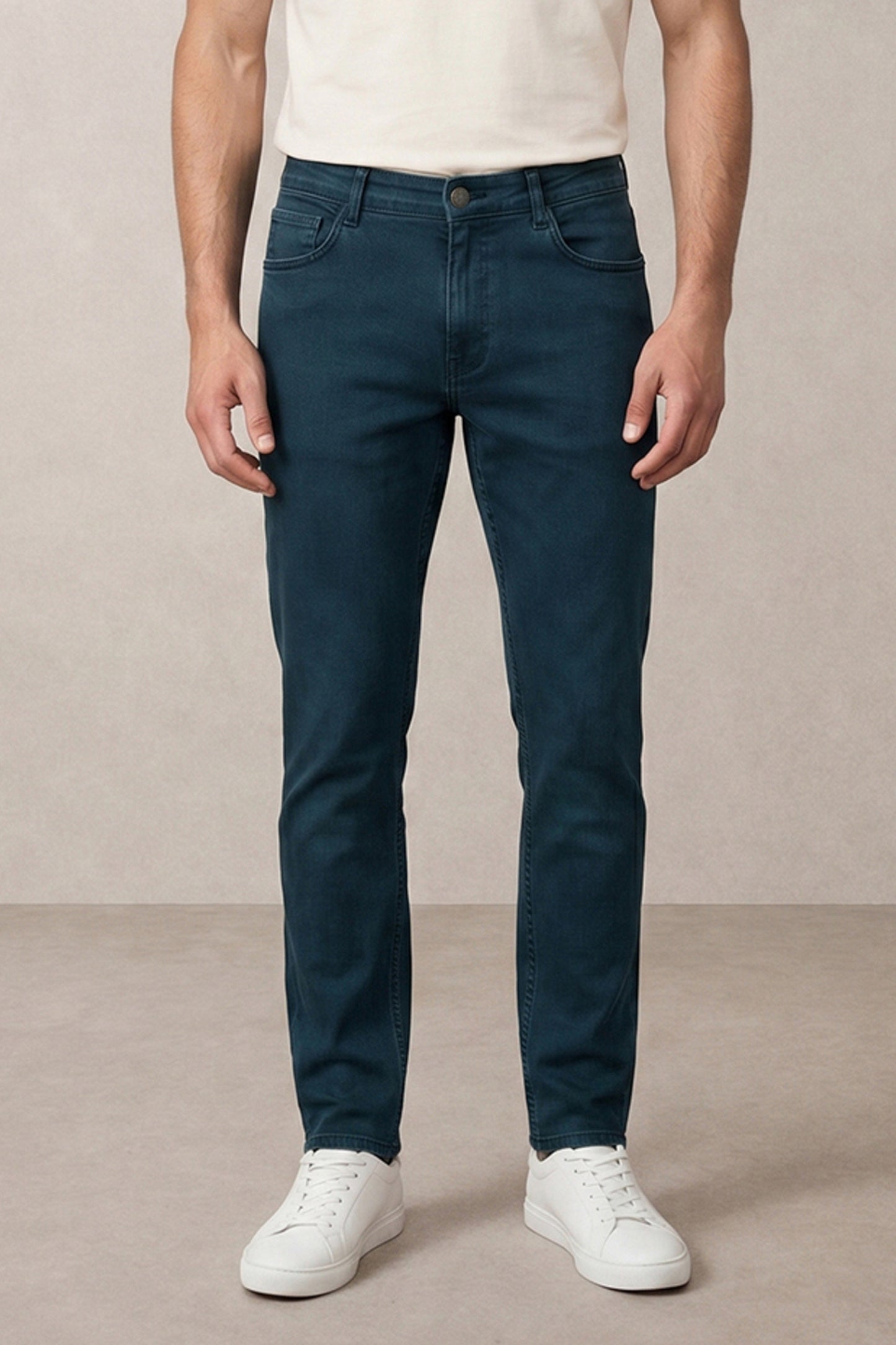 Men green olive slim Fit Stretchable Cotton Jeans