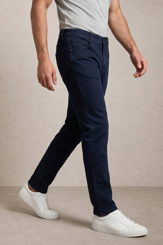Men dark Blue slim Fit Stretchable Cotton Jeans