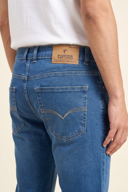 Men Light Blue slim Fit Stretchable Cotton Jeans
