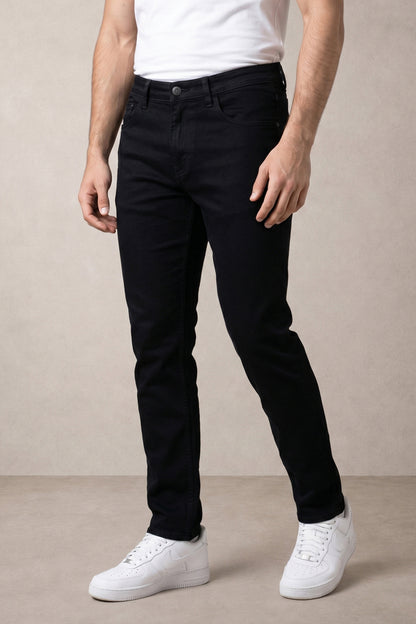 Men black Slim Fit Mid-Rise Stretchable Jeans