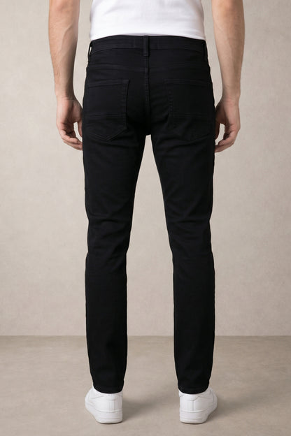 Men black Slim Fit Mid-Rise Stretchable Jeans
