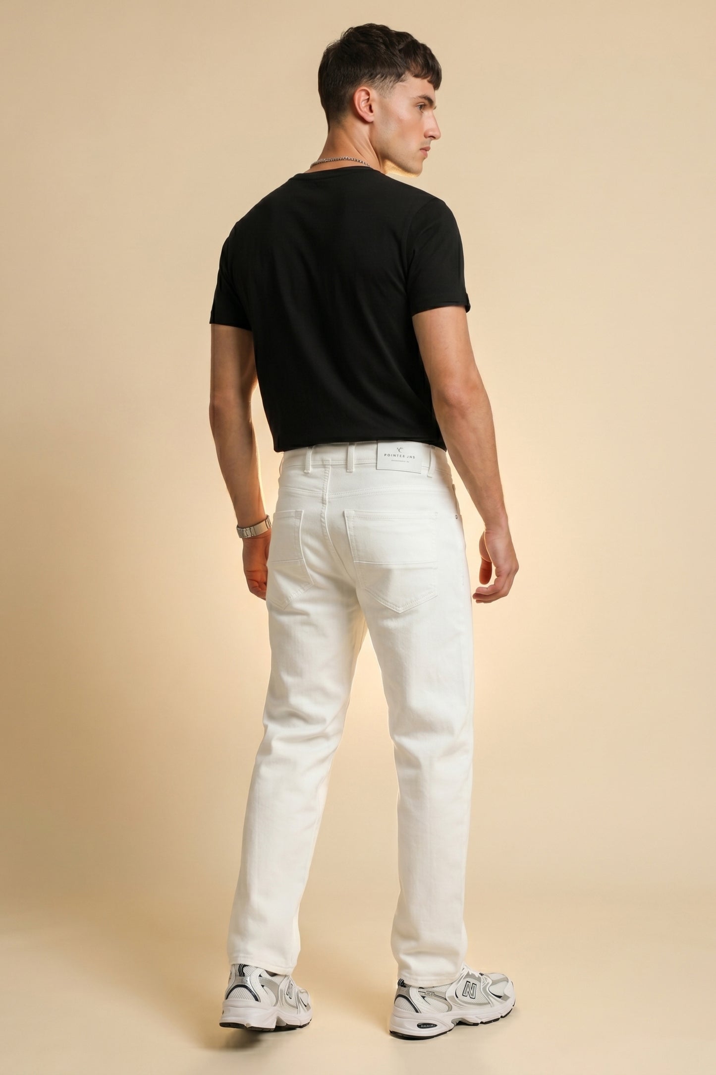 Men White Slim Fit Stretchable Jeans