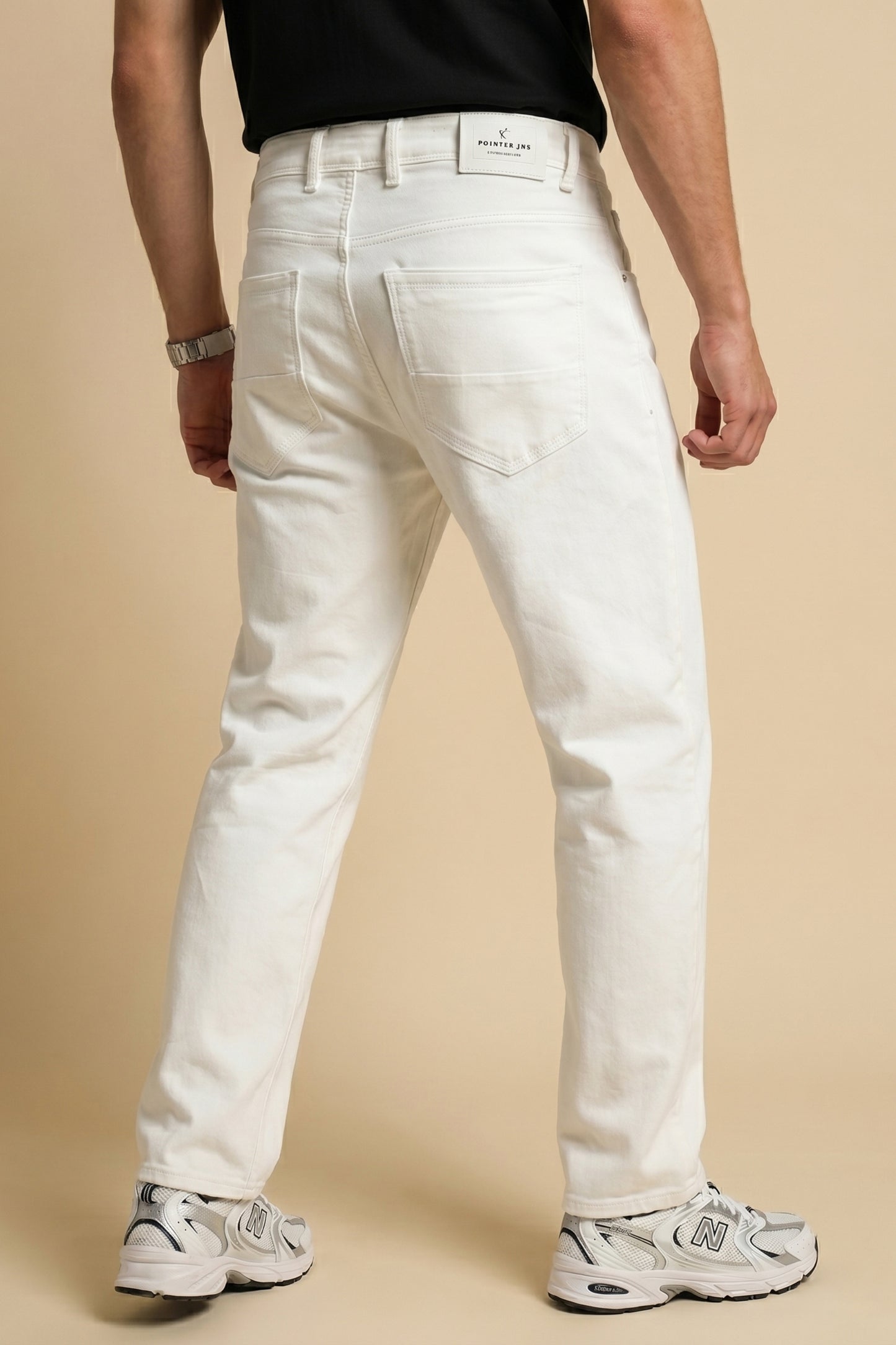 Men White Slim Fit Stretchable Jeans