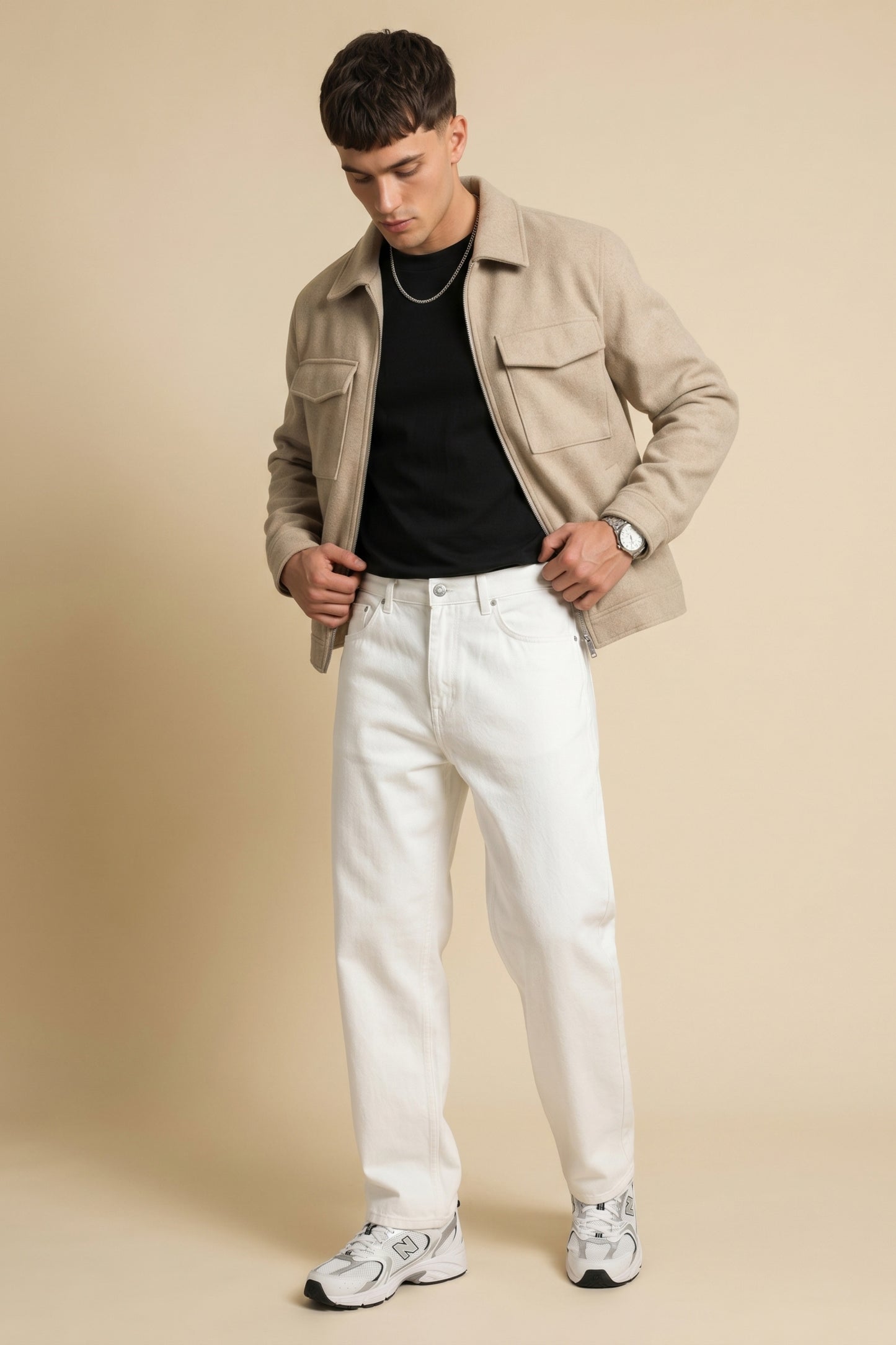 Men White Slim Fit Stretchable Jeans