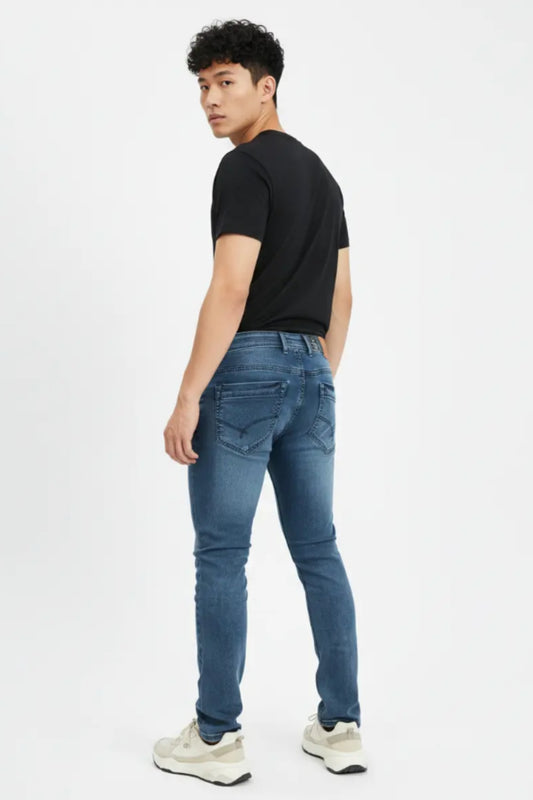 Dark Navy Blue Jeans for Men – Slim Fit Premium Denim