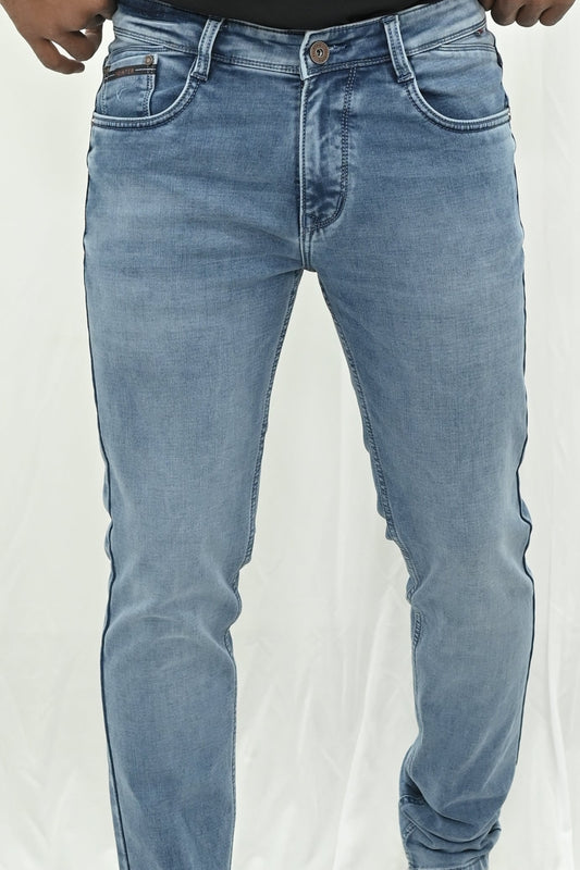 Men's Soft Blue Slim Fit Jeans