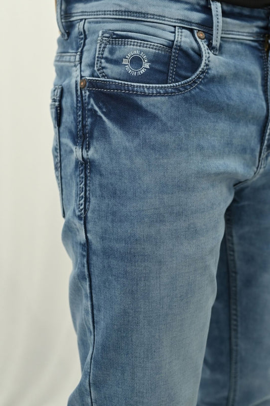 Men's Soft Blue Slim Fit Jeans