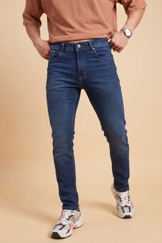 Men's deep blue washed slim fit jeans by Pointer Jeans