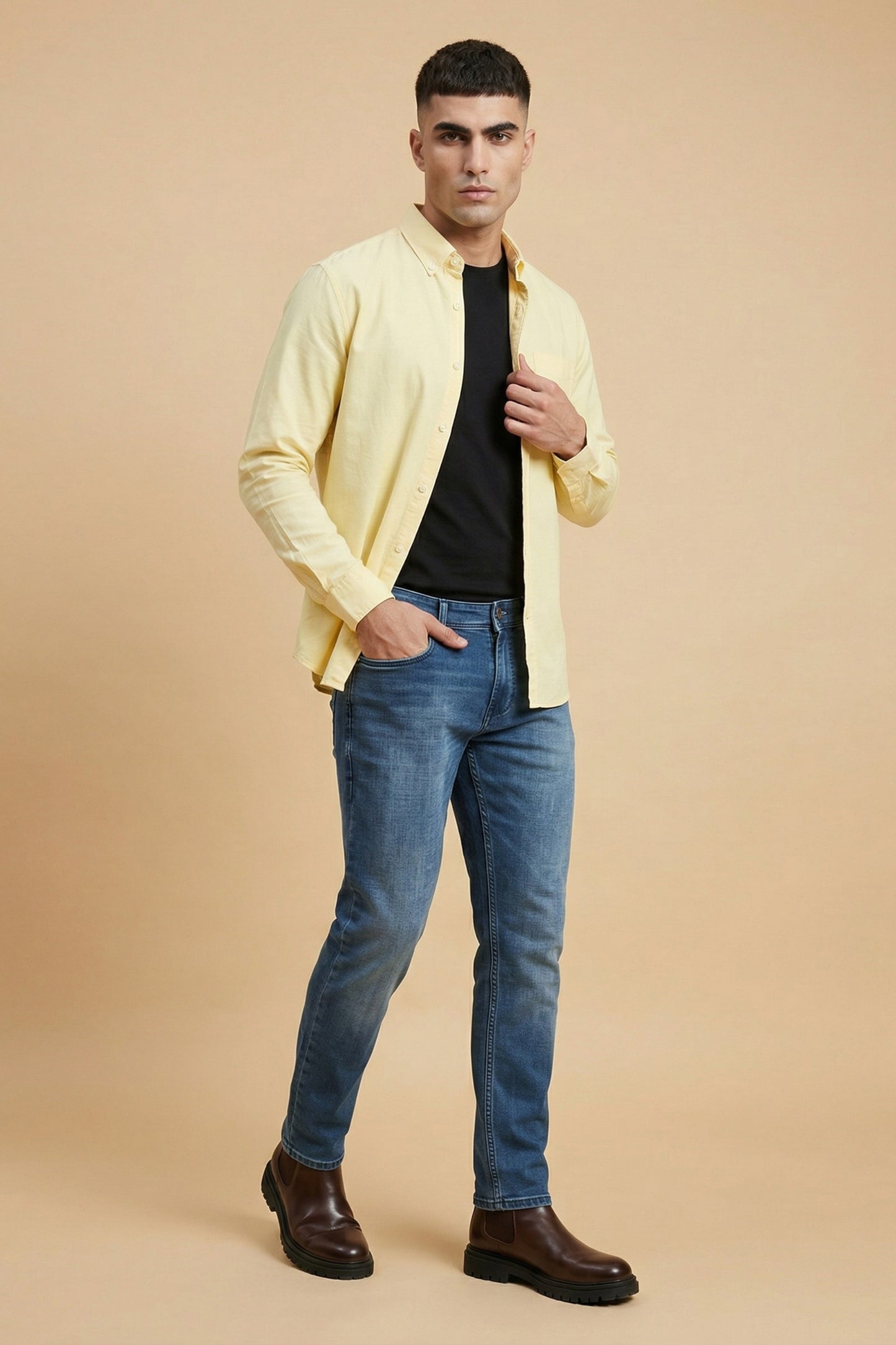 Urban Blue Straight Fit Jeans for Men – Classic Denim