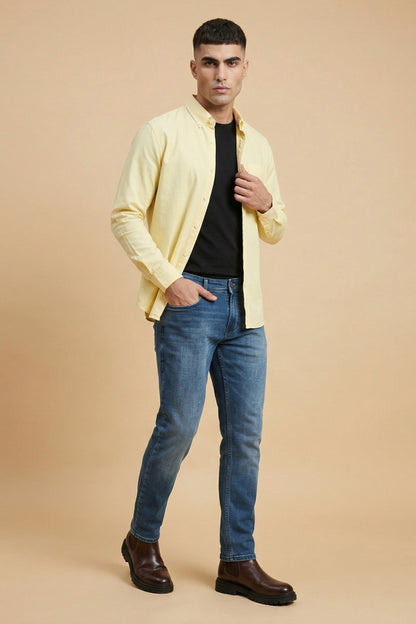 Urban Blue Straight Fit Jeans for Men – Classic Denim