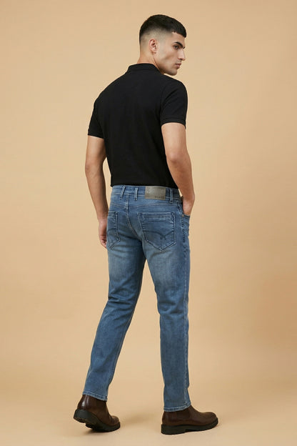 Urban Blue Straight Fit Jeans for Men – Classic Denim