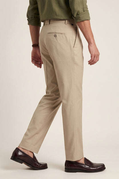 Men cream Slim Fit Formal Pants – product view 7