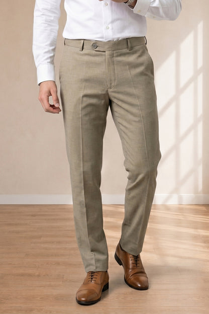 Light Brown Formal Pants for Men – product view 3