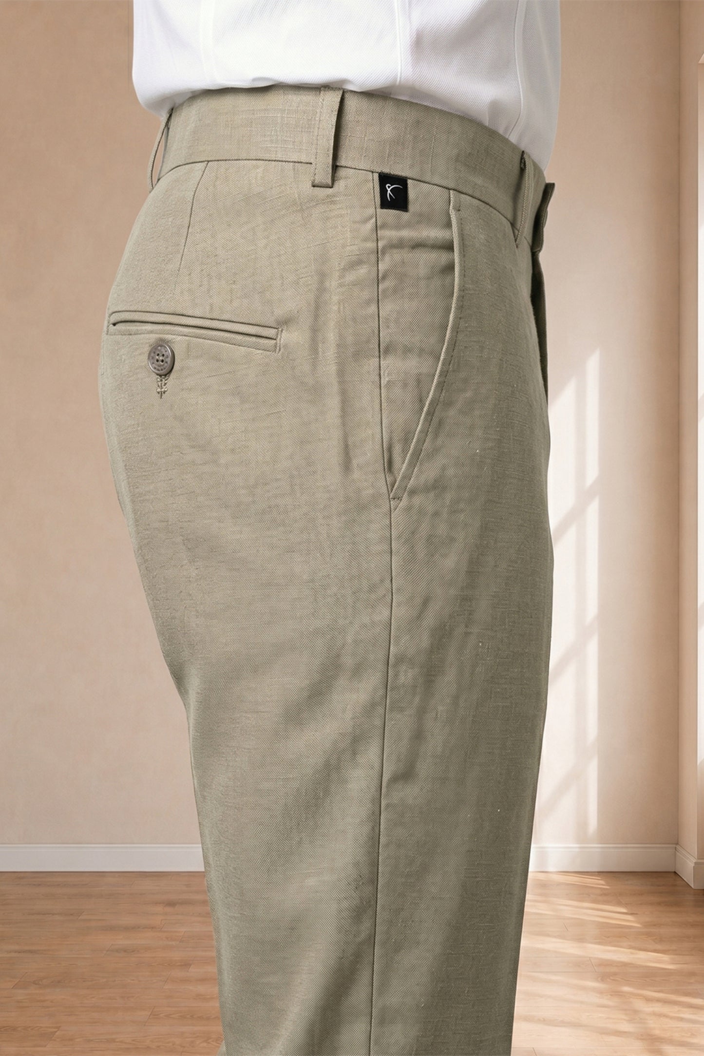 Light Brown Formal Pants for Men – product view 5