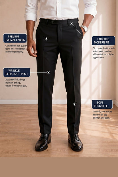 Black Formal Pants for Men