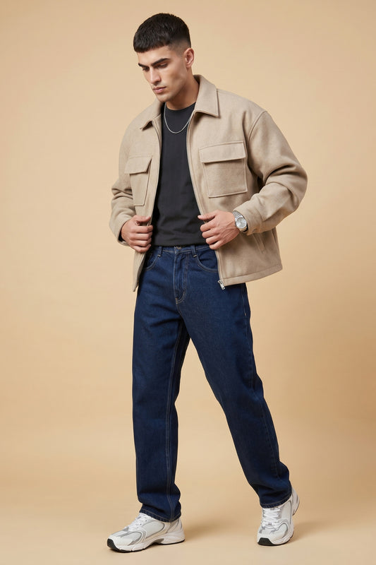 Dark Blue Loose Fit Jeans
