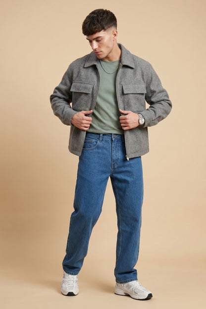 Light Blue Loose Fit Jeans – front product view