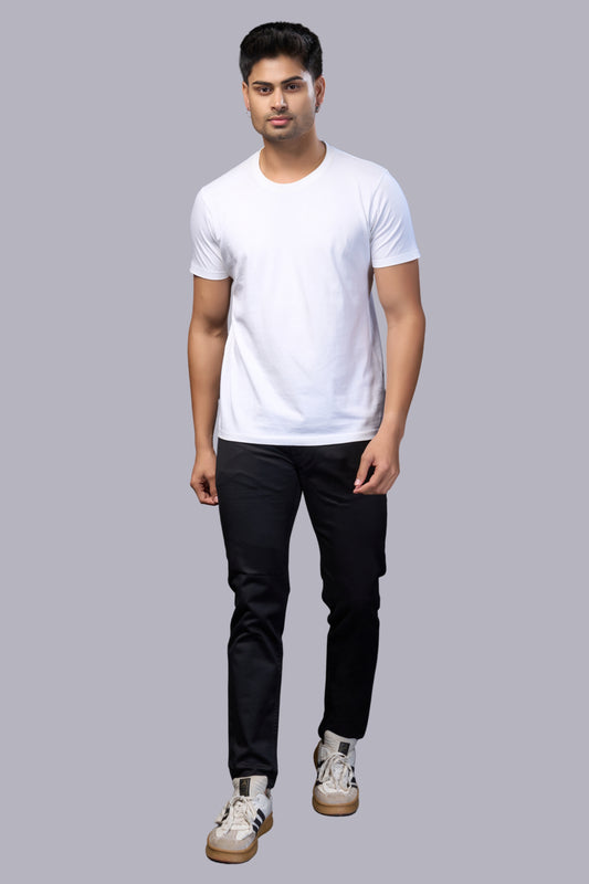 Men's Black Slim Fit Ankle Jeans