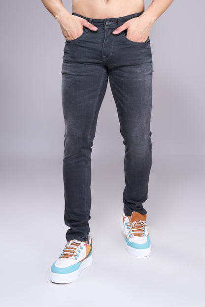 Men's Dark Grey Classic Regular Fit Jeans