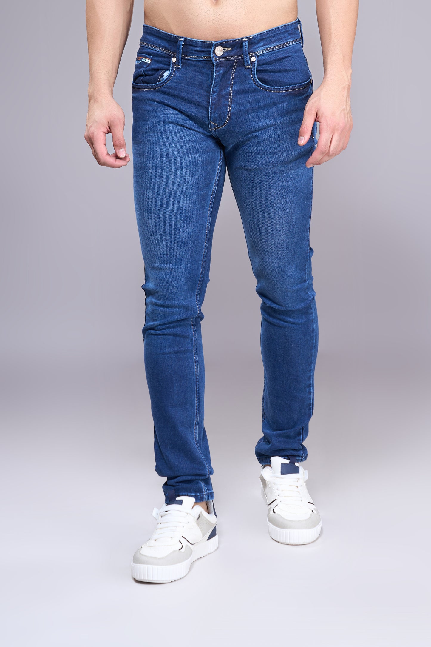Men's Yale Blue Classic Regular Fit Jeans