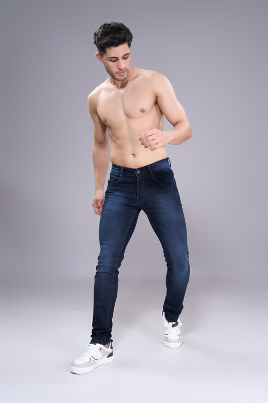 Men's Midnight Rust Blue Classic Regular Fit Jeans