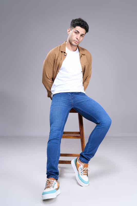 Men's Horizon Blue Classic Regular Fit Jeans