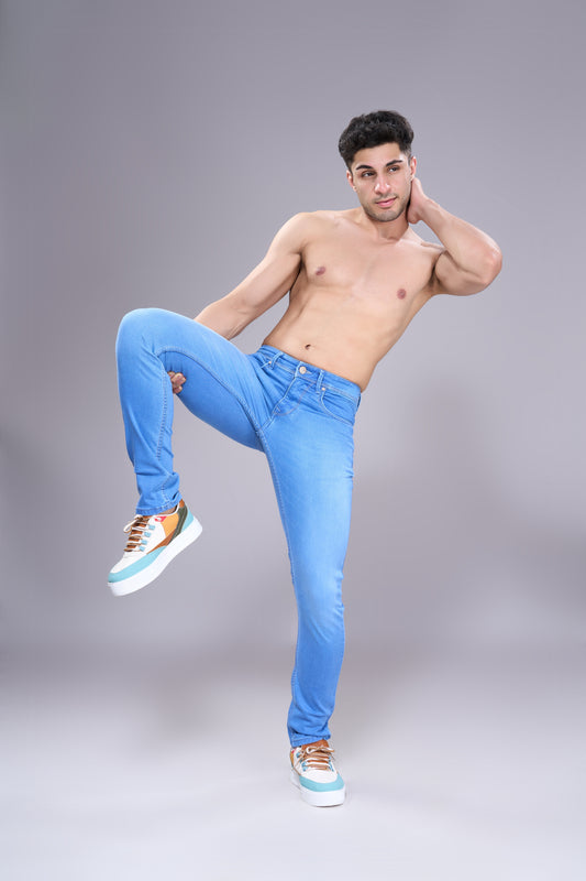 Men's Light Blue Classic Regular Fit Jeans