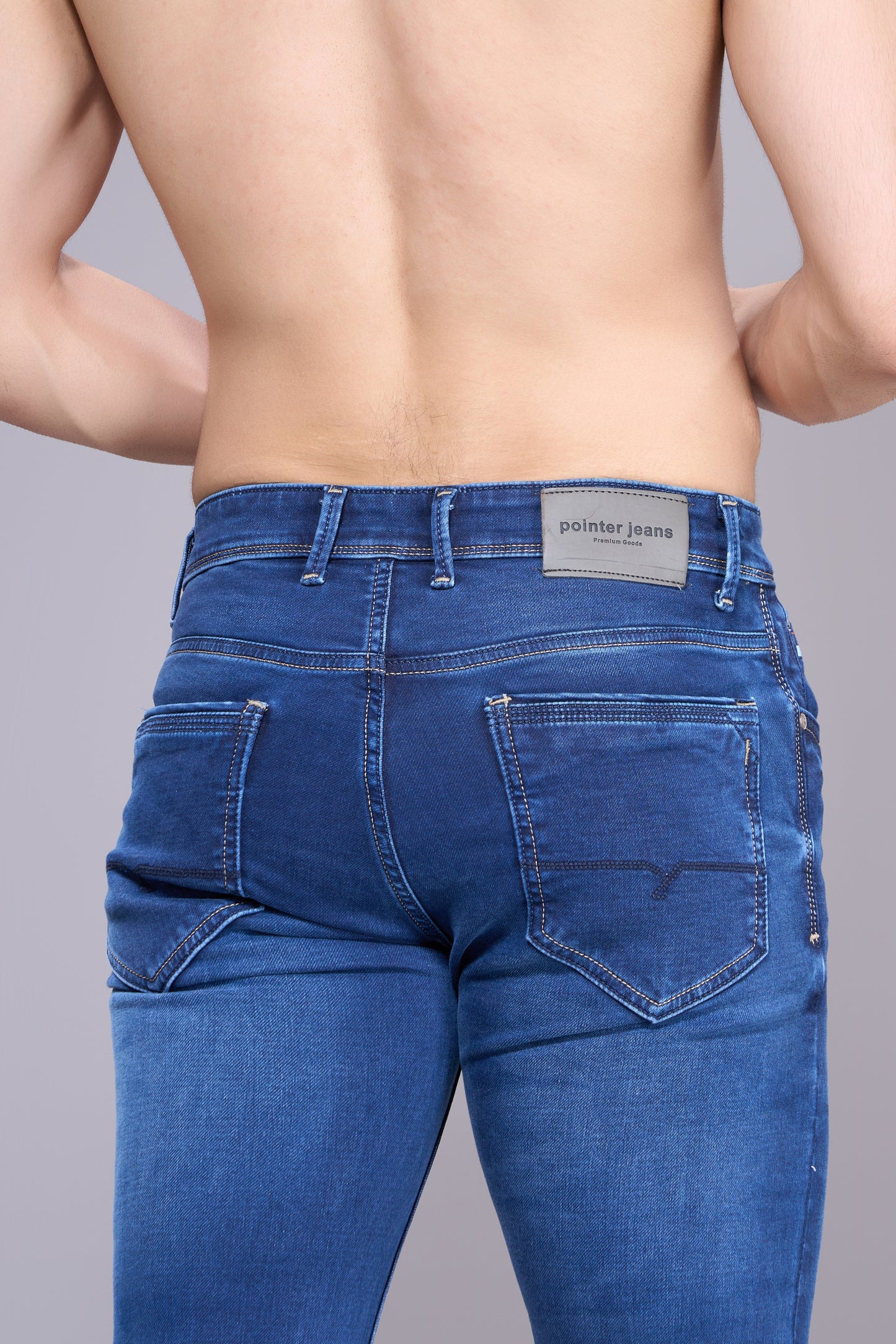 Men's Yale Blue Classic Regular Fit Jeans