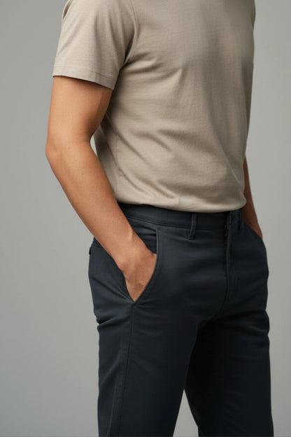 the premium navy cotton twill weave texture