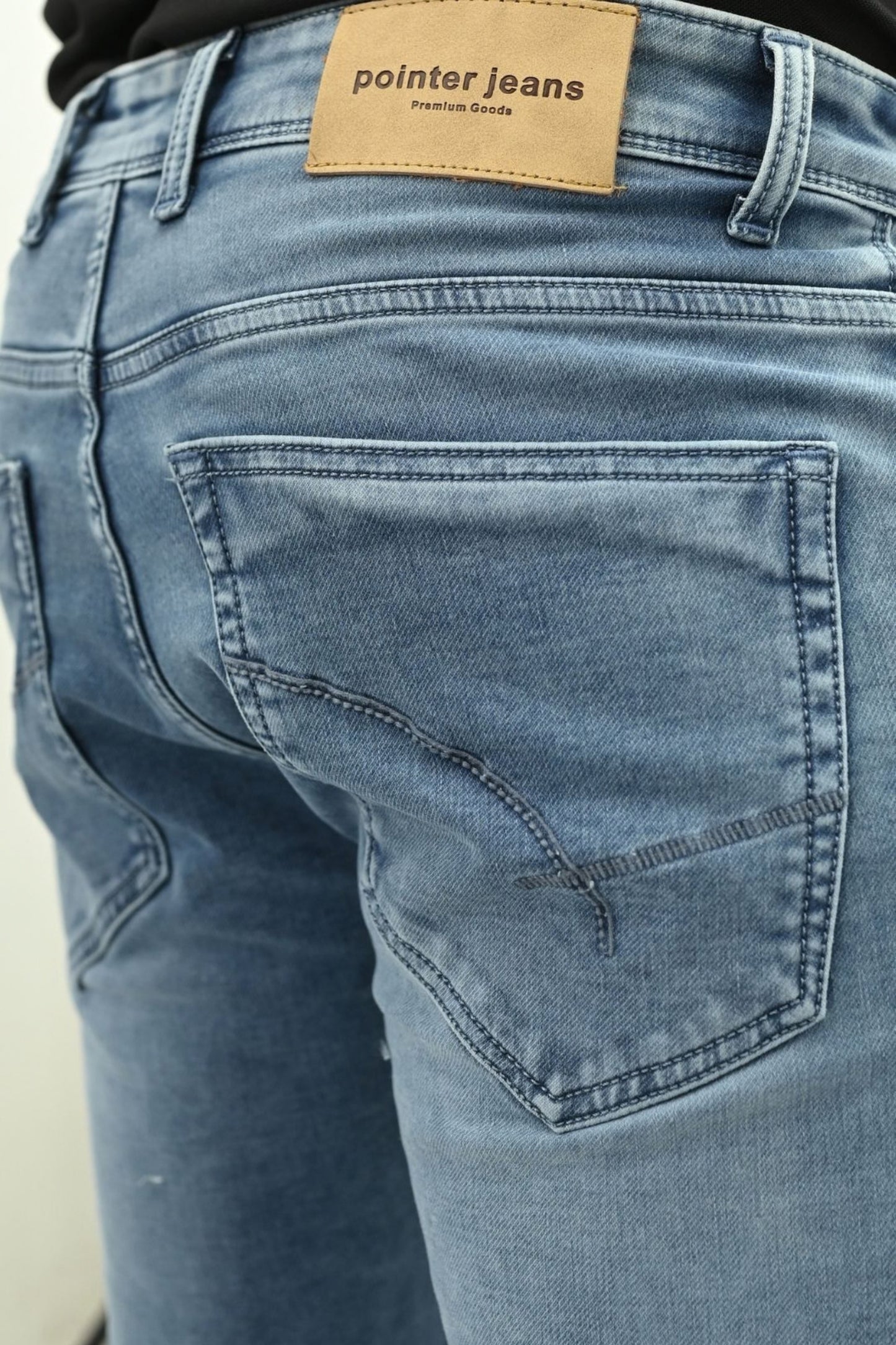 Men's Vintage Light Blue Slim Fit Jeans