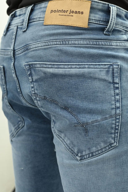 Men's Vintage Light Blue Slim Fit Jeans