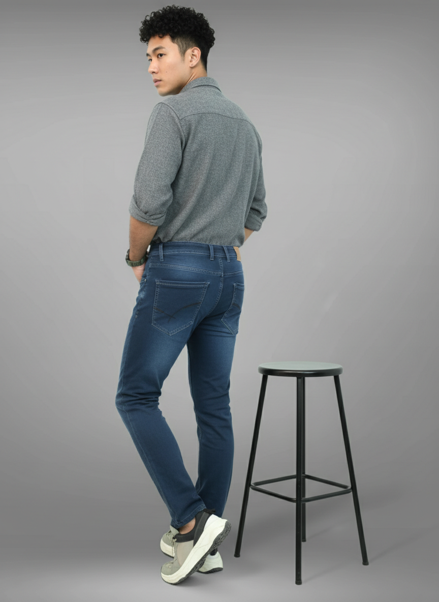 Dark Blue Jeans for Men Premium Slim Fit Denim PointerJeans