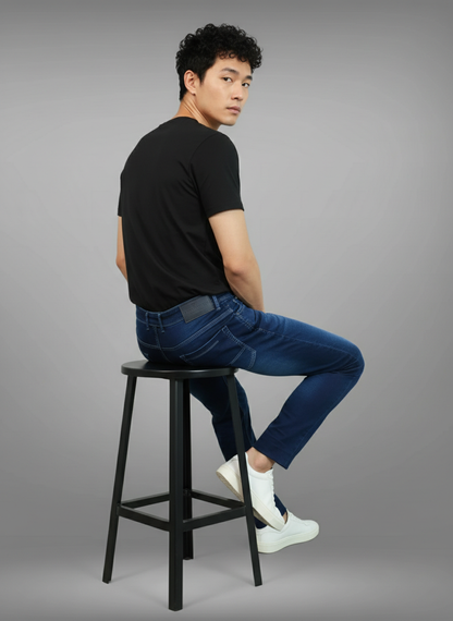 Premium Dark Blue Denim Jeans For Men | Slim Fit Pointer Jeans PointerJeans